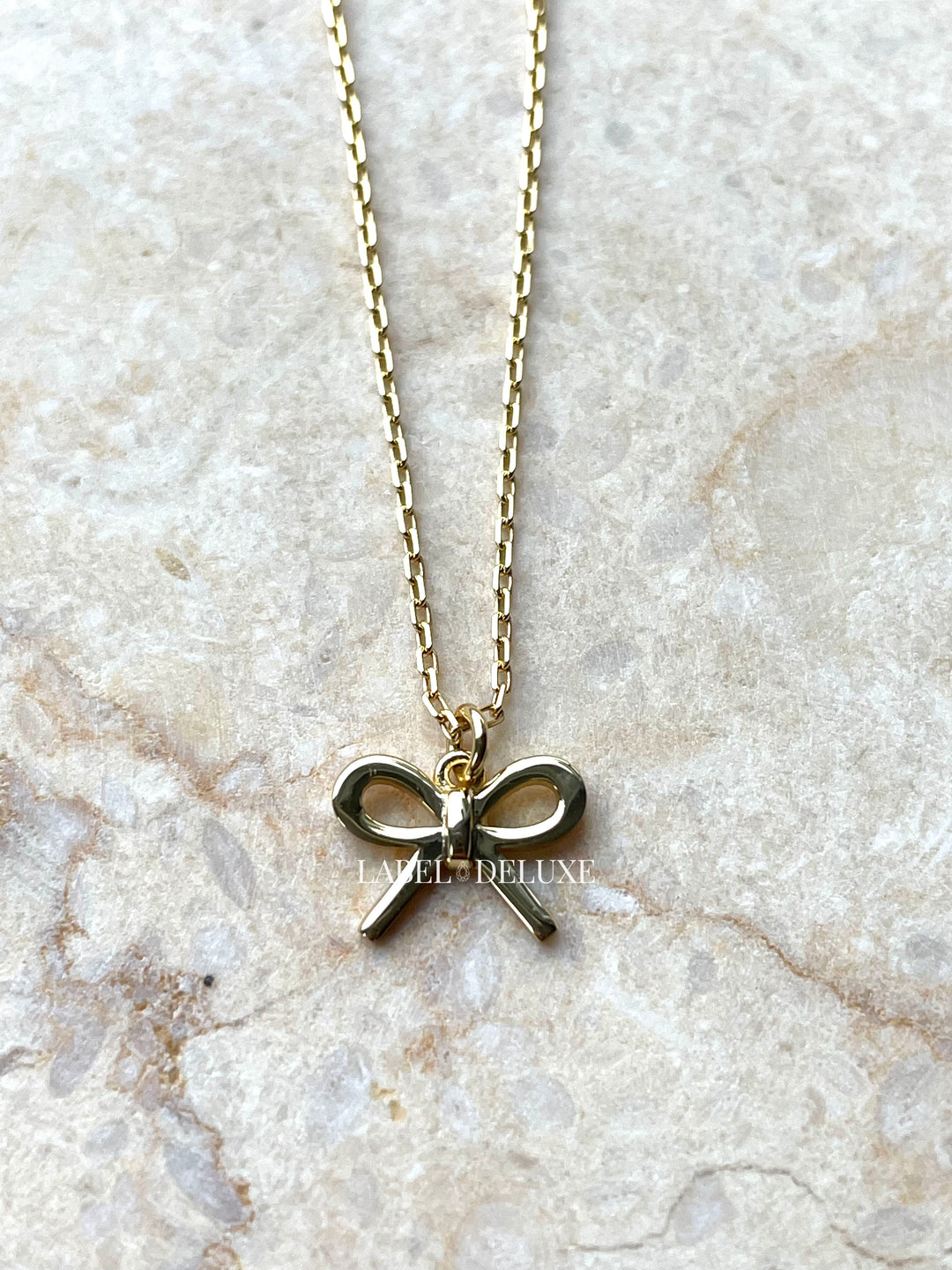 Karma Jewelry T331GP - Dames Ketting - Shelly Bow - Sterling Zilver - 14k Gouden Plating - 38 + 7 CM