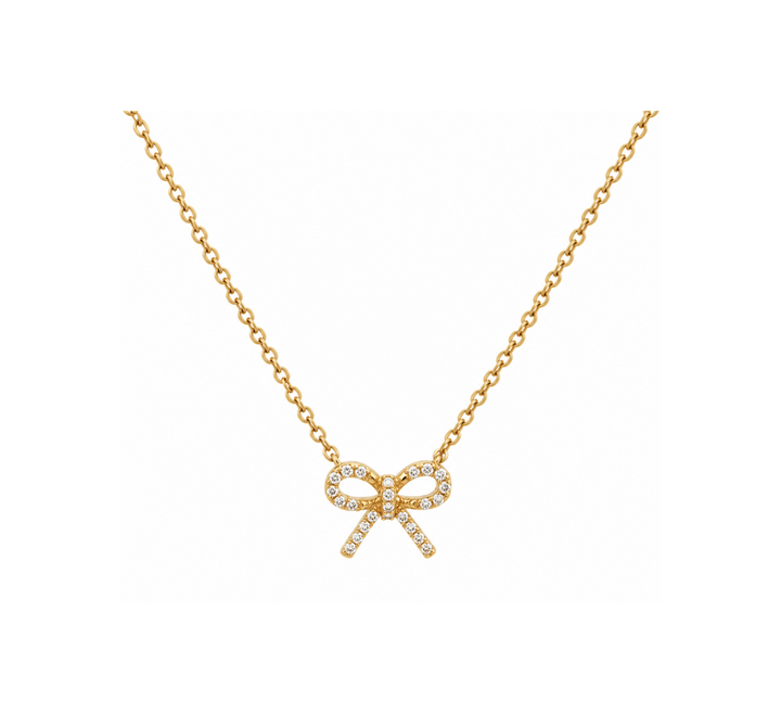 Karma Jewelry ketting T333GP - BELLE Bow Zirconia - Goud - 40 + 5 cm