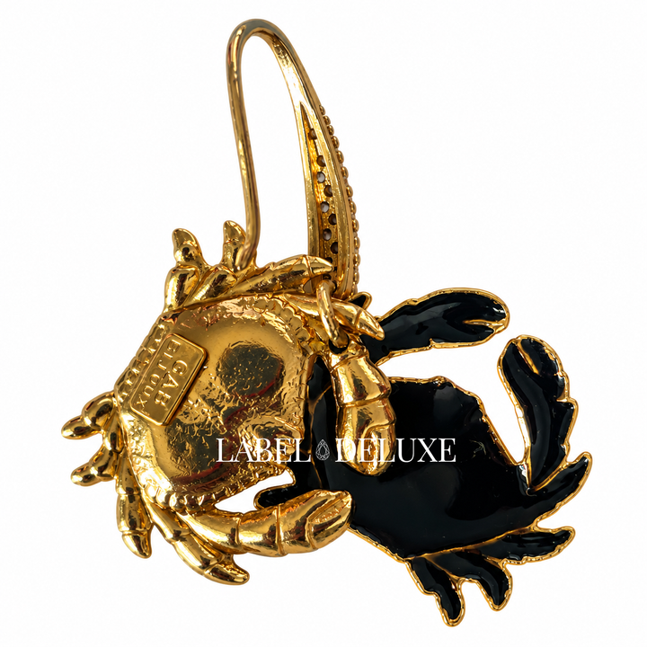 Gas Bijoux earrings 770716 - Yao Krabe - Dames Oorbellen  - Goud wit zwart - 4,5 cm