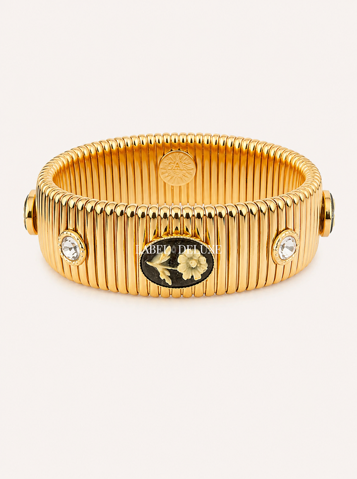 Gas Bijoux Armband 214017 - Dames Armband - Strade Bracelet Flower - Dark Blue - Medium