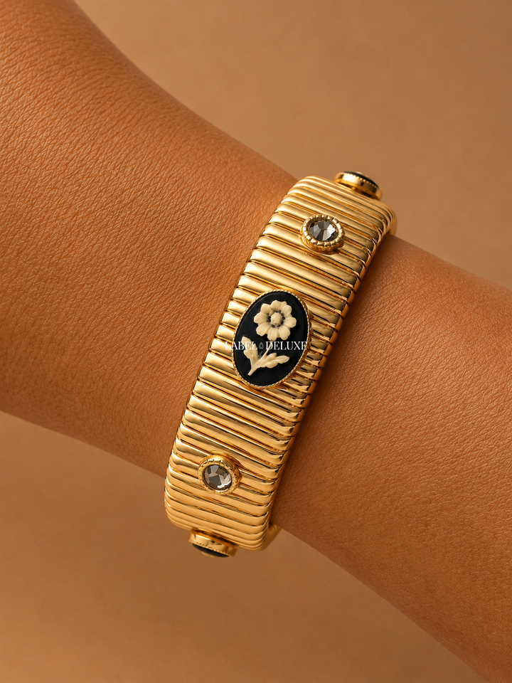 Gas Bijoux Armband 214017 - Dames Armband - Strade Bracelet Flower - Dark Blue - Medium