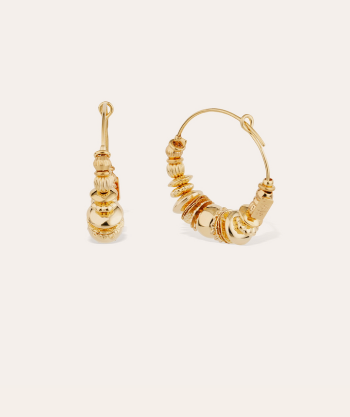 Gas Bijoux 611095 Aloha Hoop Earrings Mini - Gouden Dames Oorbellen - 3,2 CM
