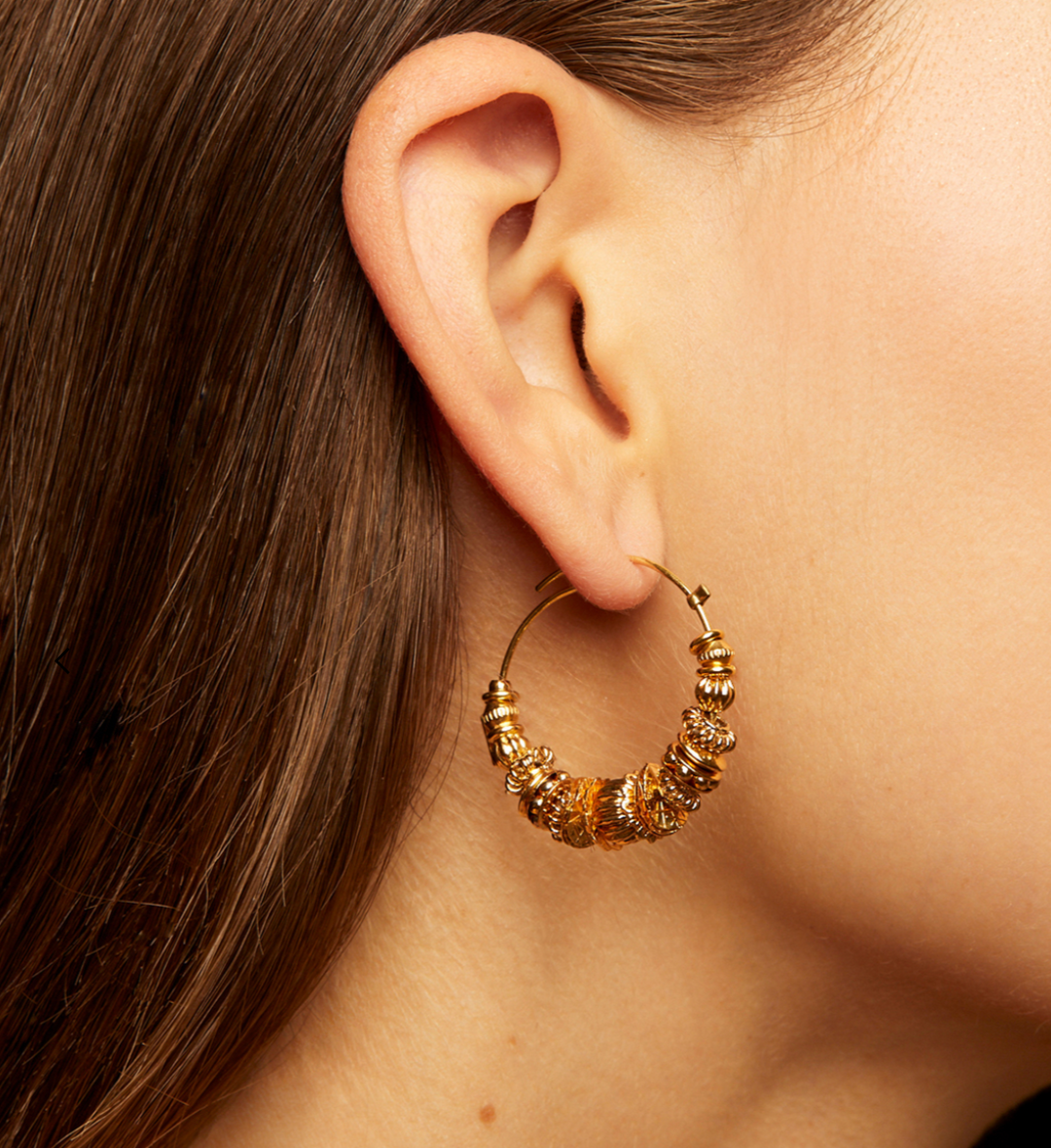 Gas Bijoux 611095 Aloha Hoop Earrings Mini - Gouden Dames Oorbellen - 3,2 CM