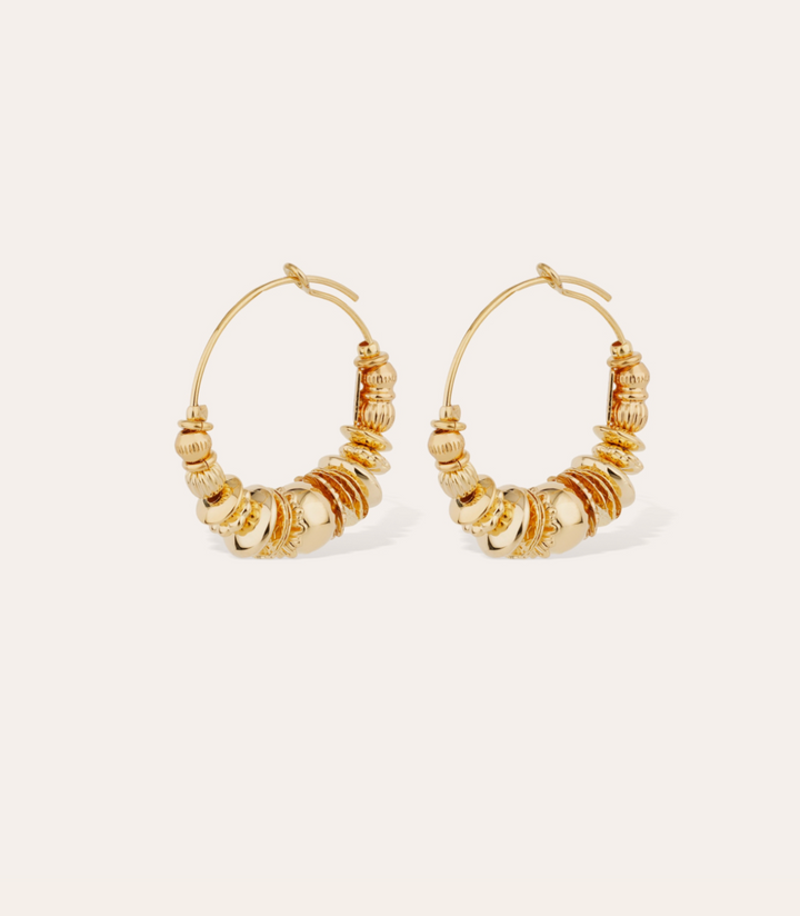 Gas Bijoux 611095 Aloha Hoop Earrings Mini - Gouden Dames Oorbellen - 3,2 CM