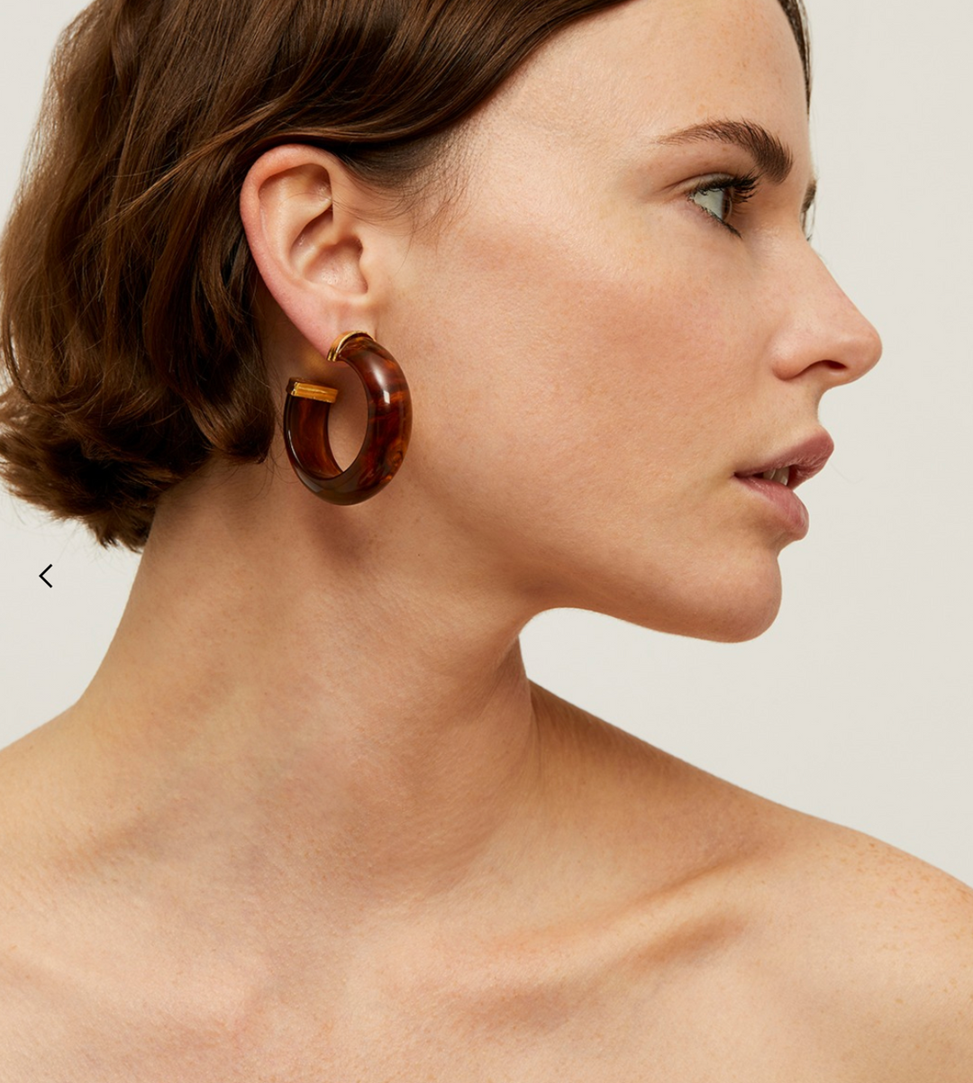 Gas Bijoux 581582 Abalone Salmon Gold Earrings - Roze / goud Dames Oorbellen - 4 CM