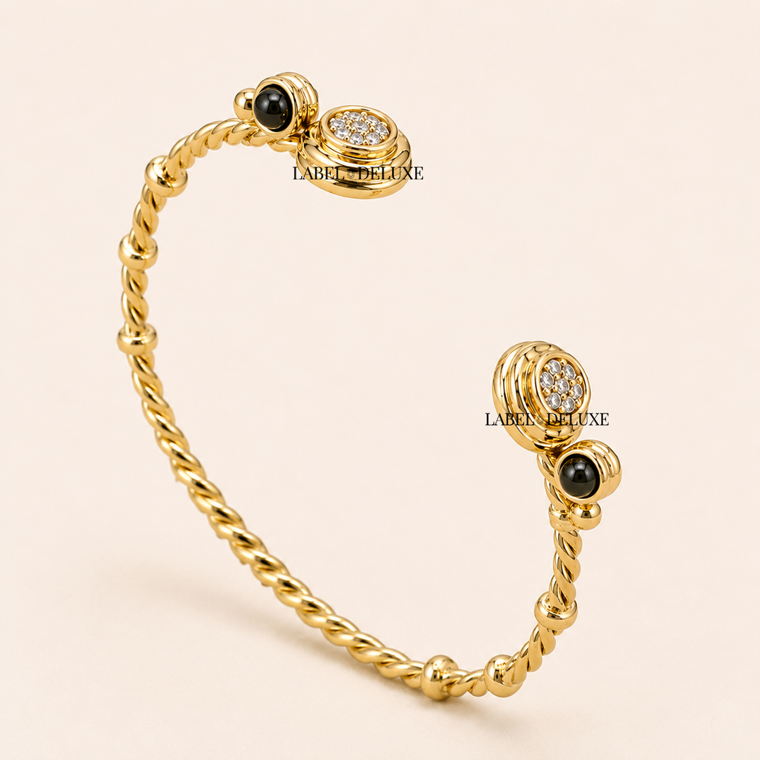 Gas Bijoux armband 718071 BT - Dames Armband - Amarante Bangle Mini - Black Tourmaline & Zirconia