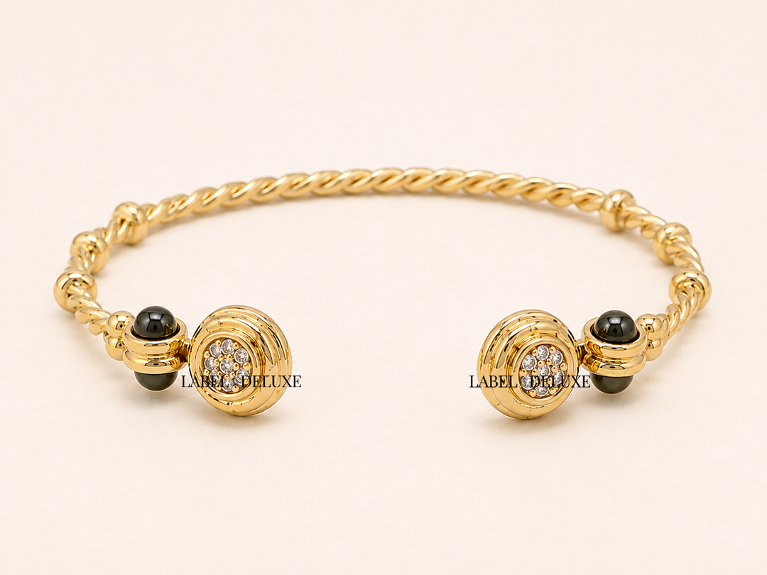 Gas Bijoux armband 718071 BT - Dames Armband - Amarante Bangle Mini - Black Tourmaline & Zirconia