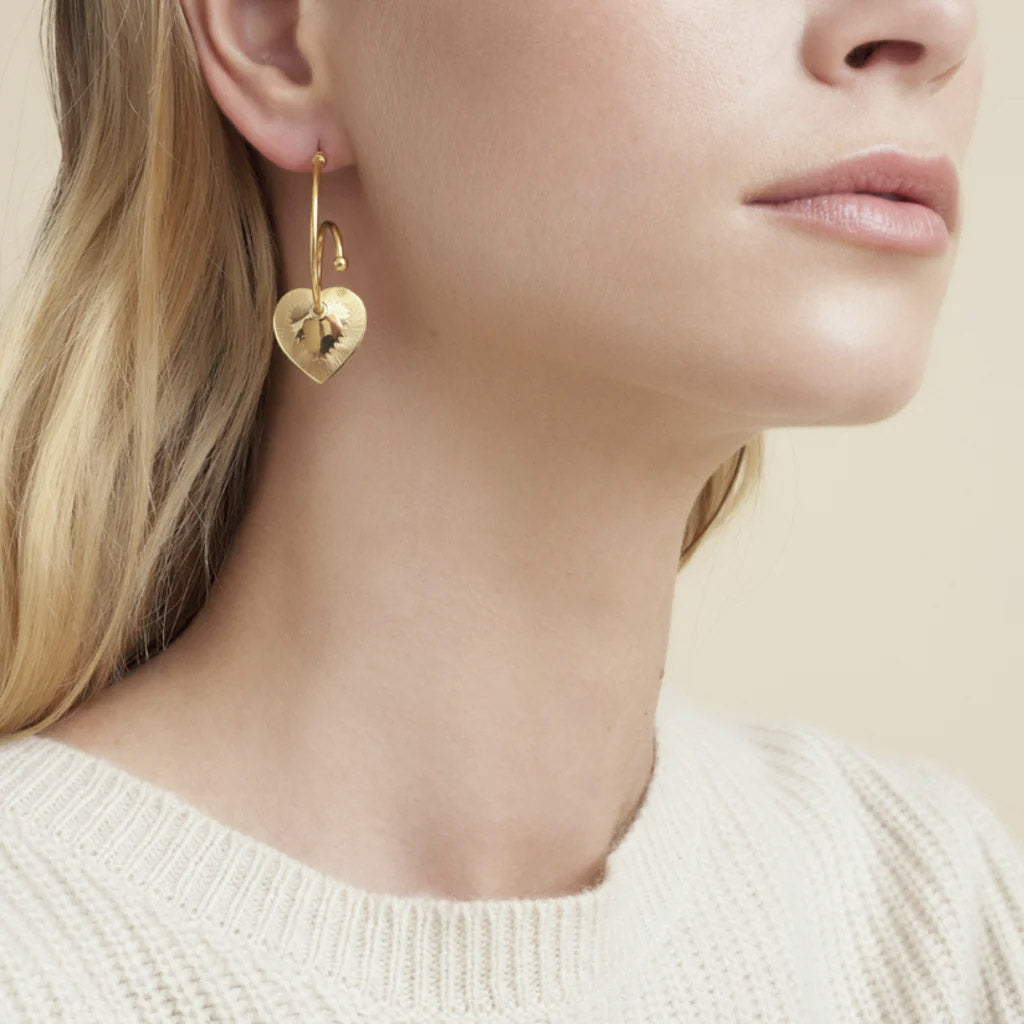 Gas Bijoux earrings 308156 - Dames Oorbellen - Céline Love Mini - Goud - 4 cm