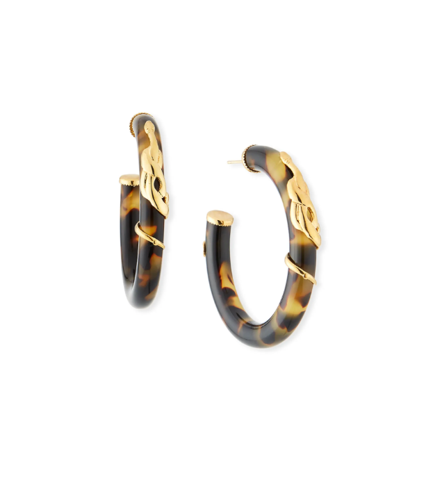 Gas Bijoux oorbellen 65804 - Dames Oorbellen - Cobra - Bruin / Zwart - 4 cm