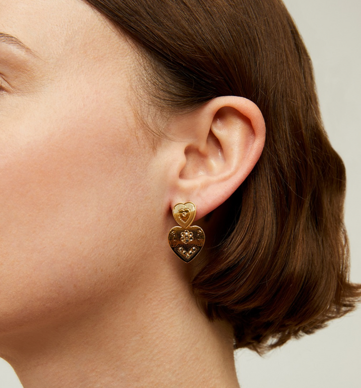 Gas Bijoux earrings 151854 - Dames Oorbellen - I Love You Mini - Goud - 2.3 cm