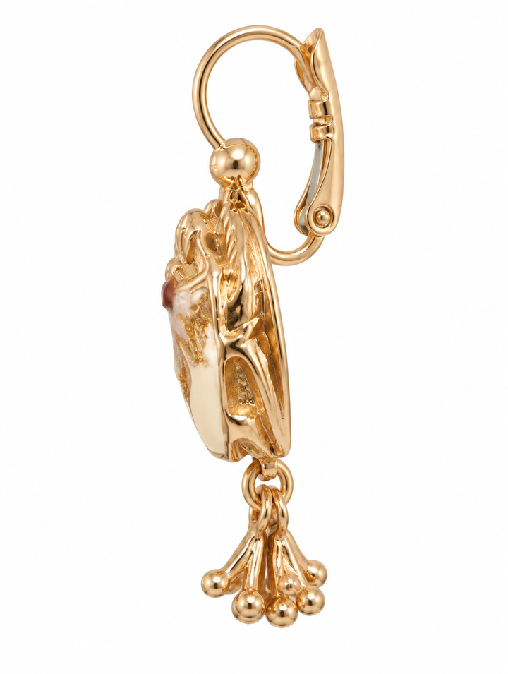 Scaramouche Enamel 162145 - Dames Oorbellen - Goud - 3,5 cm