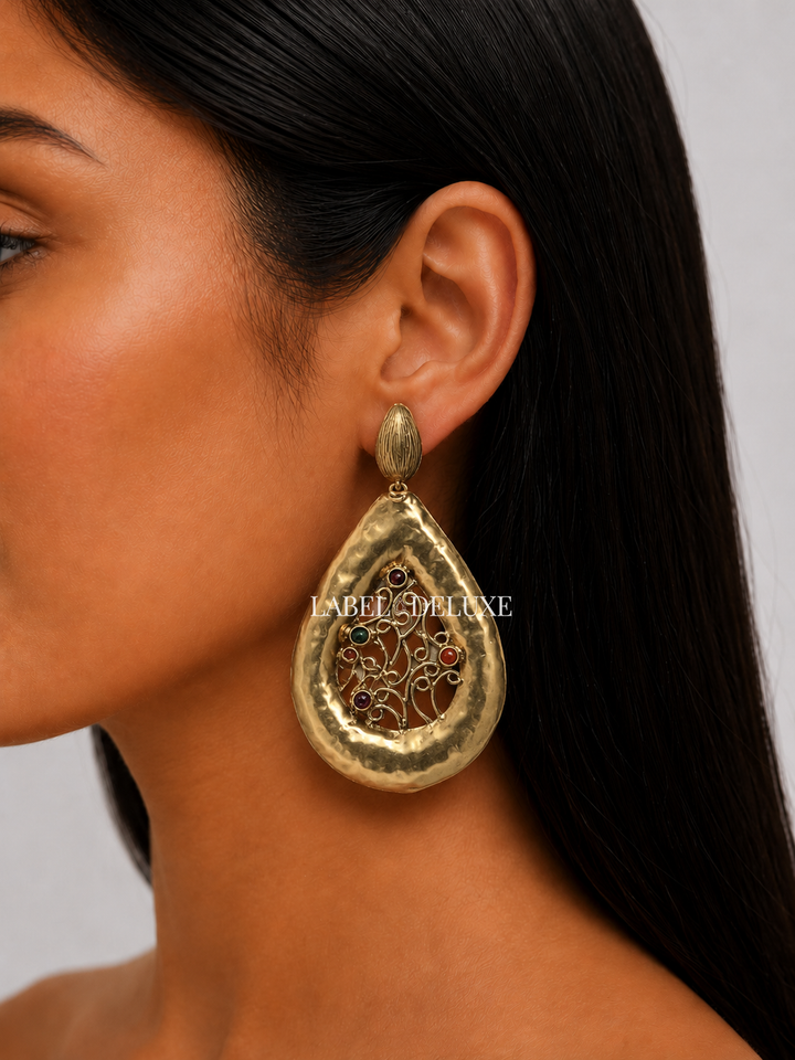 Gas Bijoux earrings 629674 - Dames Oorbellen - Venisia - Goud - 18k gold plated -  L 7 cm W 3,5 cm
