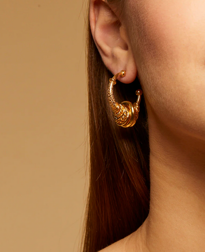 Gas Bijoux Earrings 421085 - Dames Oorbellen - Maranzana Small Hoop Earrings - Goud - 3,5 CM