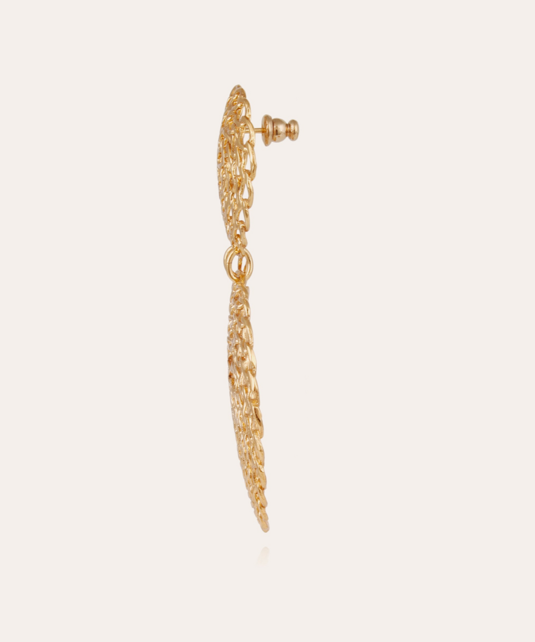 Gas Bijoux earrings 347439 - Dames Oorbellen - Onde Gourmette - Goud - L 7,5 cm W 5 cm