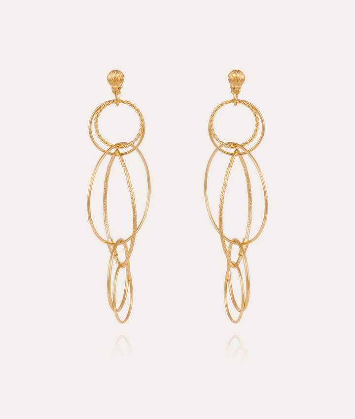 Gas Bijoux oorbellen 654937 - Dames Oorbellen - Torsade Multi Small - goudkleurig - 8 CM