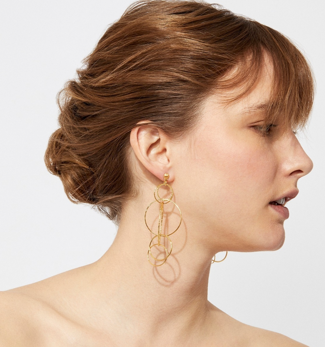 Gas Bijoux oorbellen 654937 - Dames Oorbellen - Torsade Multi Small - goudkleurig - 8 CM