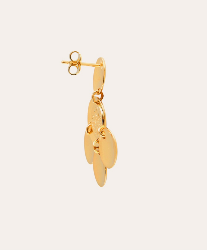 Gas Bijoux 149886 Sequin Diva Earrings - Gouden Dames Oorbellen - L 3.7 CM - W 3 CM