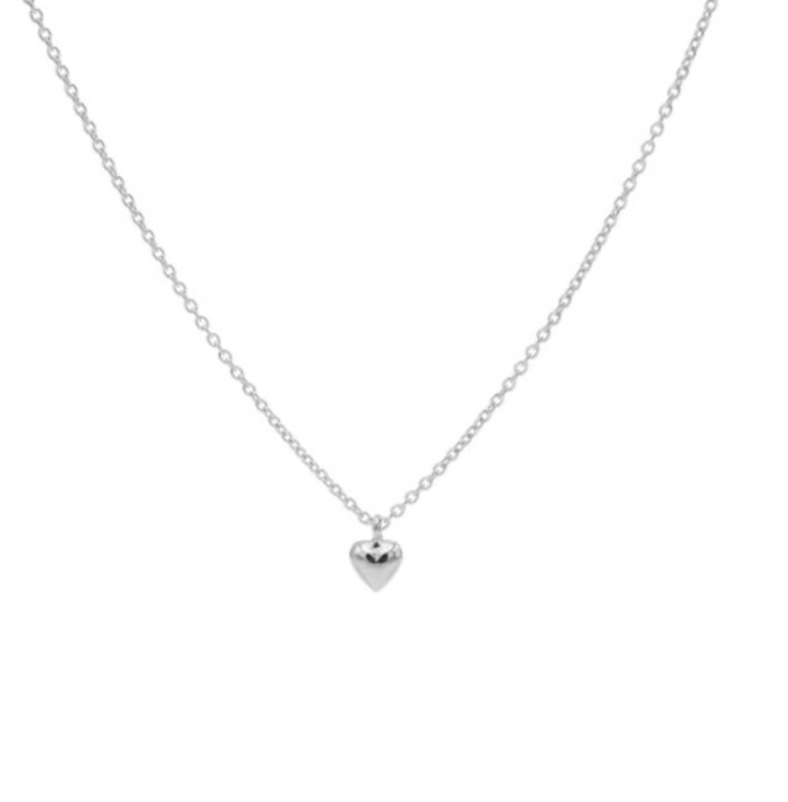Karma Jewelry T245 - Dames Ketting - 3D Heart - Sterling Zilver - 38/45 CM