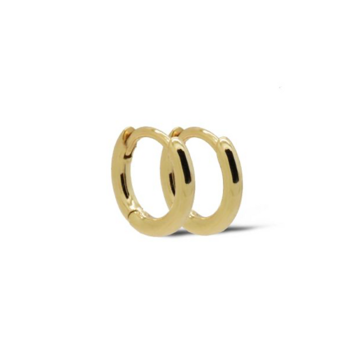 Karma Jewelry oorbellen H420GP - Dames Oorbellen - Plain Hinged Hoops Hely - Goud - 12 MM