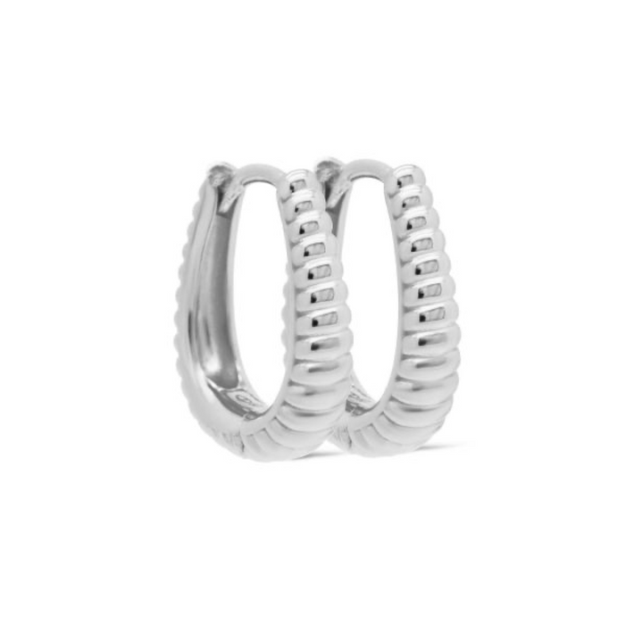 Karma Jewelry earrings H484S - Dames Oorbellen - Hinged Hoops Olia Twist - Zilver - 18 MM