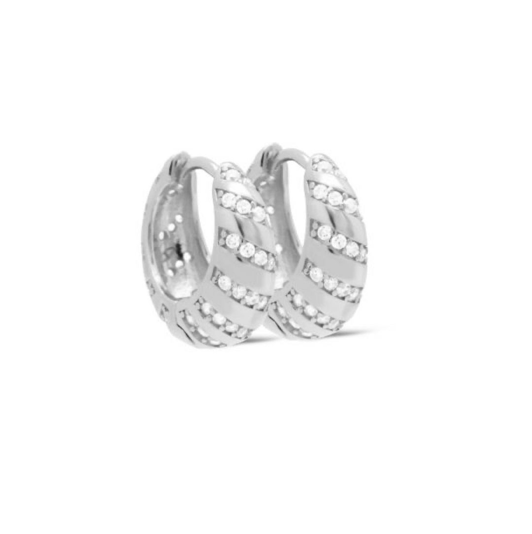 Karma Jewelry earrings H487S - Dames Oorbellen - Hoops Lume - Zilver - 15 mm