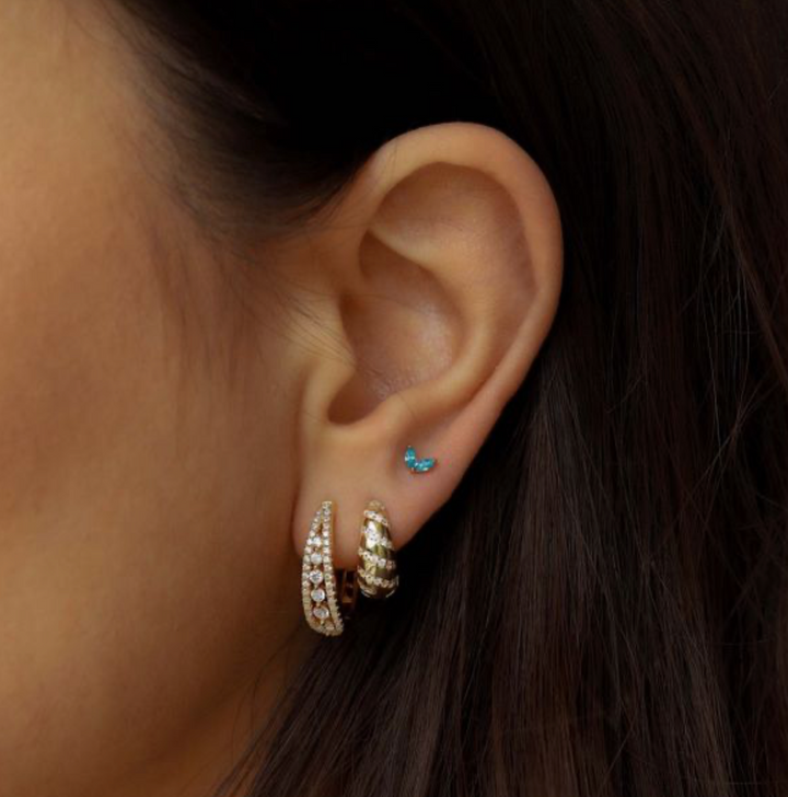 Karma Jewelry earrings H487S - Dames Oorbellen - Hoops Lume - Zilver - 15 mm