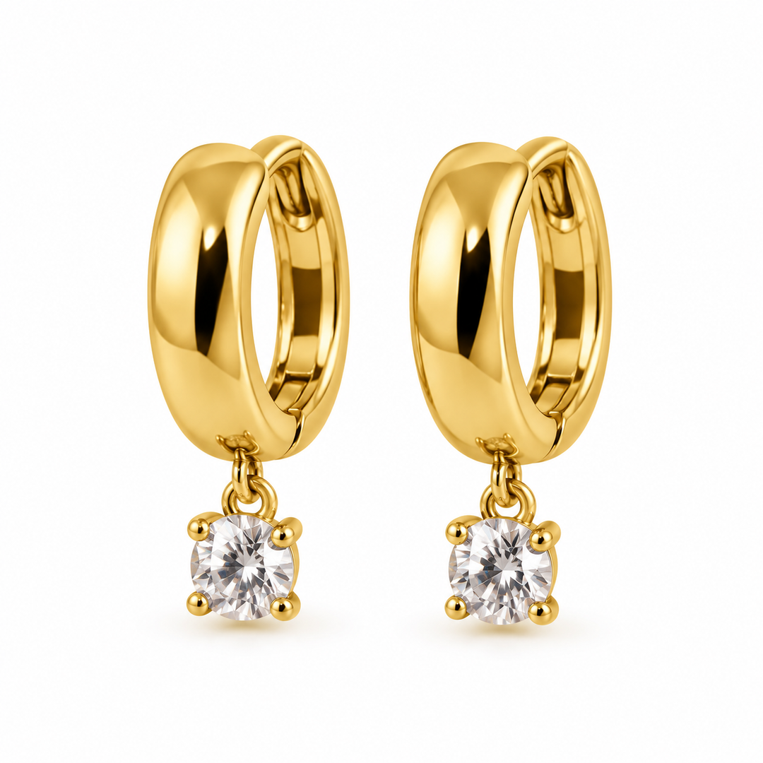 Zirconia Big K70GP_BIG - Dames Oorbellen - Goud