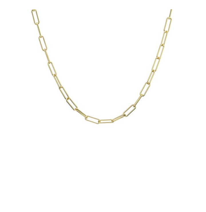 Karma Jewelry T271GP - Dames Ketting - Plain Round Square Necklace - Goud - 38-45 CM