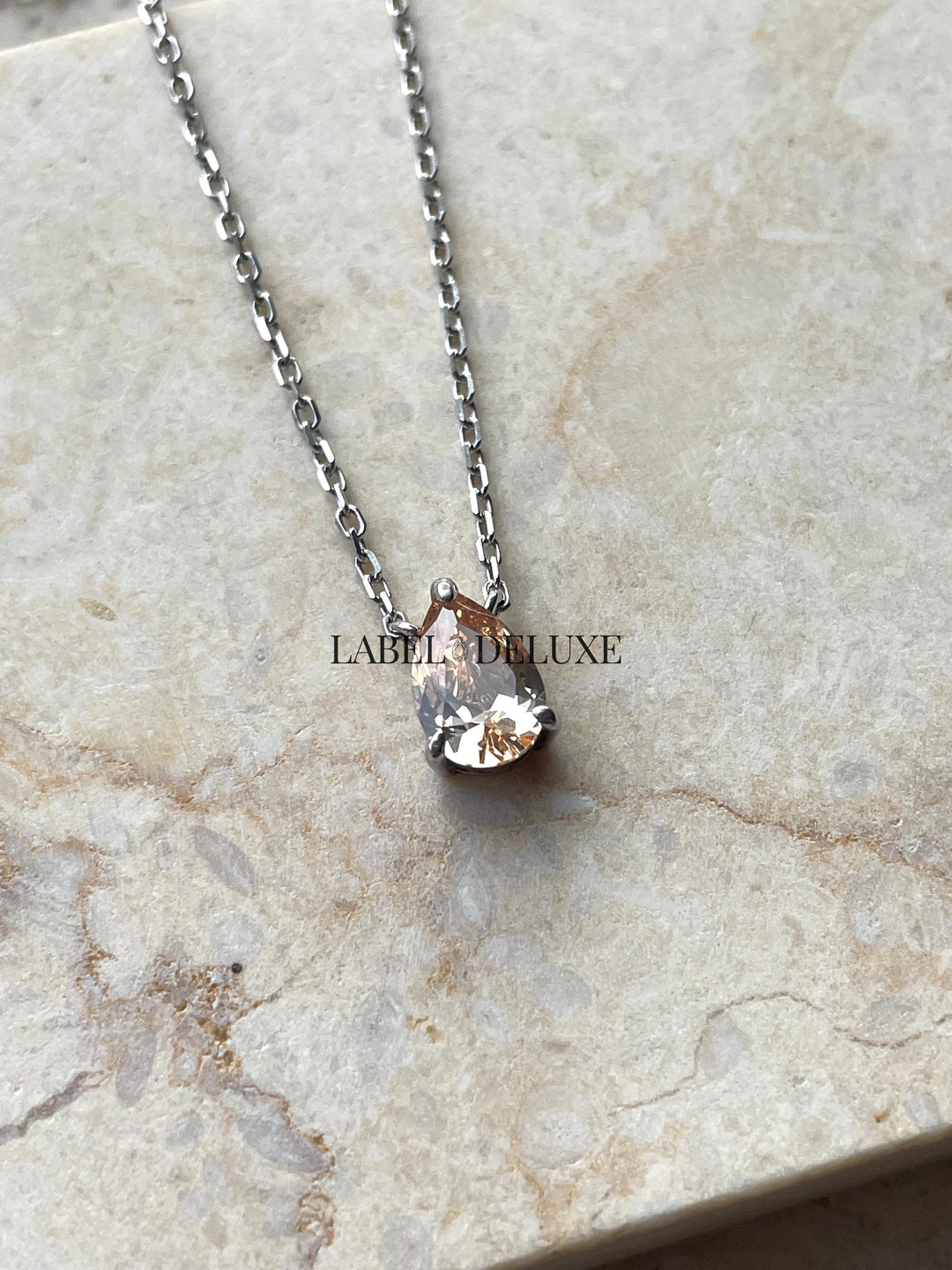 Karma Jewelry T304S-C - Dames Ketting - Julia - Sterling Zilver - Champagne Zirkonia - 38/45 CM