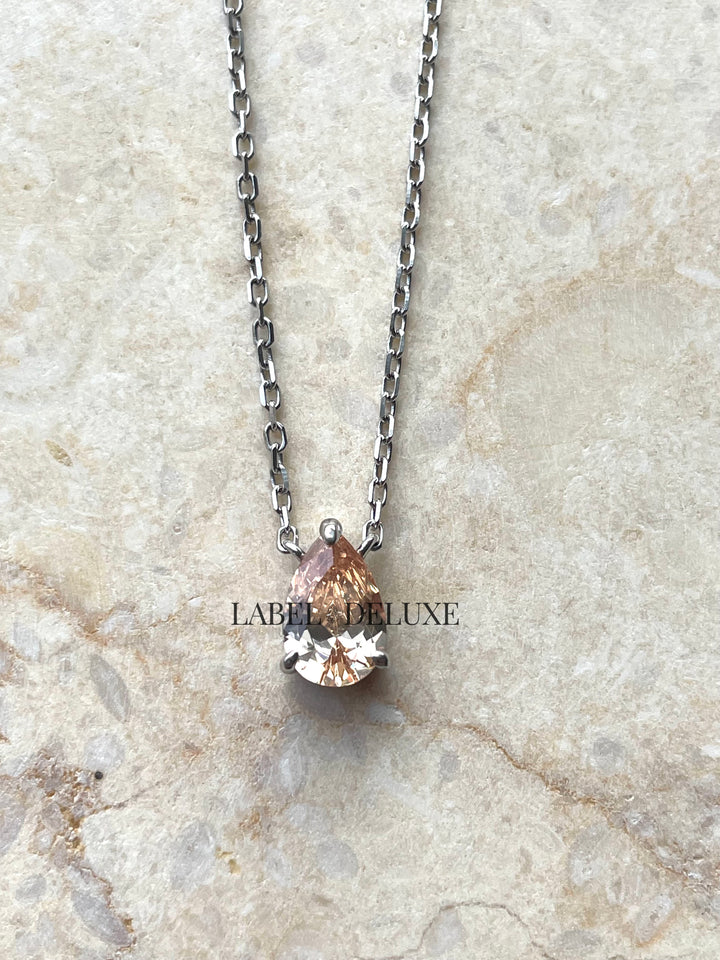 Karma Jewelry T304S-C - Dames Ketting - Julia - Sterling Zilver - Champagne Zirkonia - 38/45 CM
