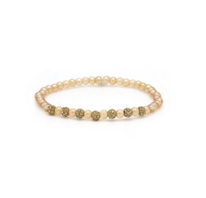 Karma Jewelry bracelet 84059EL - Dames Armband - Spiral Golden Brown - XXS - goud - 18 CM