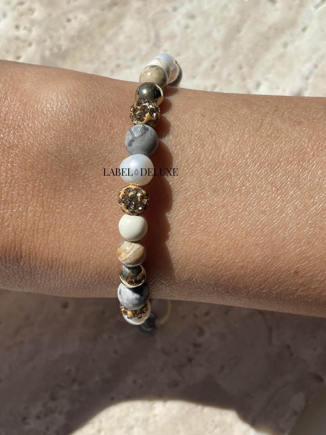 Karma Jewelry kralenarmband 80143 - Spiral Sierra damesarmband - goud crystal - XS - 6 MM - 16,5 + 6 CM