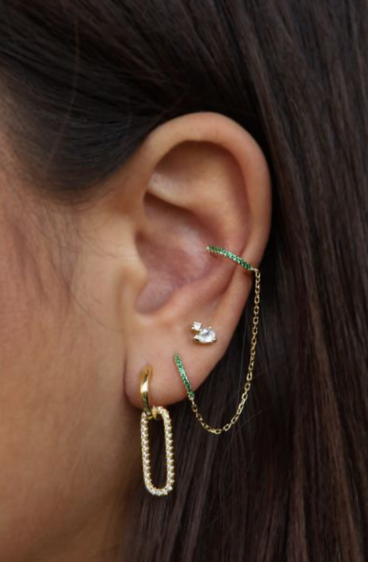 Karma Jewelry earrings H83S - Dames Oorbellen - Plain Hinged Hoops Dangling Round Square - Zilver - 3,0 cm