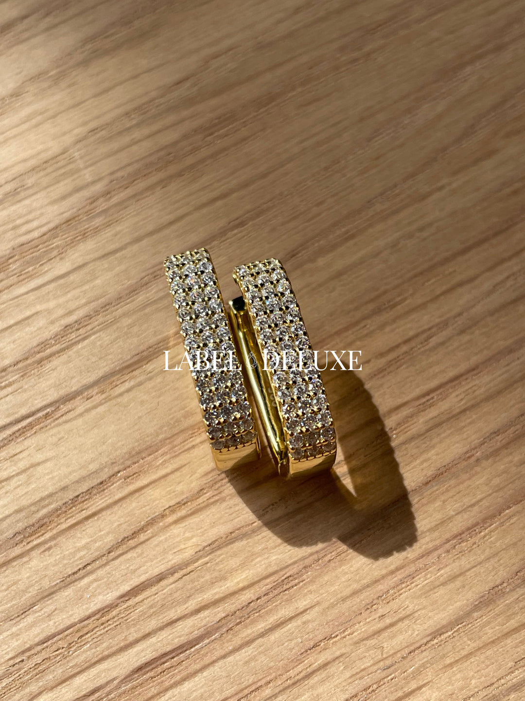 Karma Jewelry H360GP - Zendaya - Hinged Hoops Dames Oorbellen - 925 Sterling Zilver - 14K Gouden Plating - Goudkleurig - 17 MM