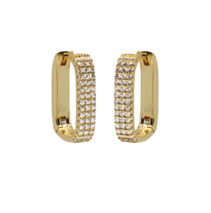 Karma Jewelry H360GP - Zendaya - Hinged Hoops Dames Oorbellen - 925 Sterling Zilver - 14K Gouden Plating - Goudkleurig - 17 MM