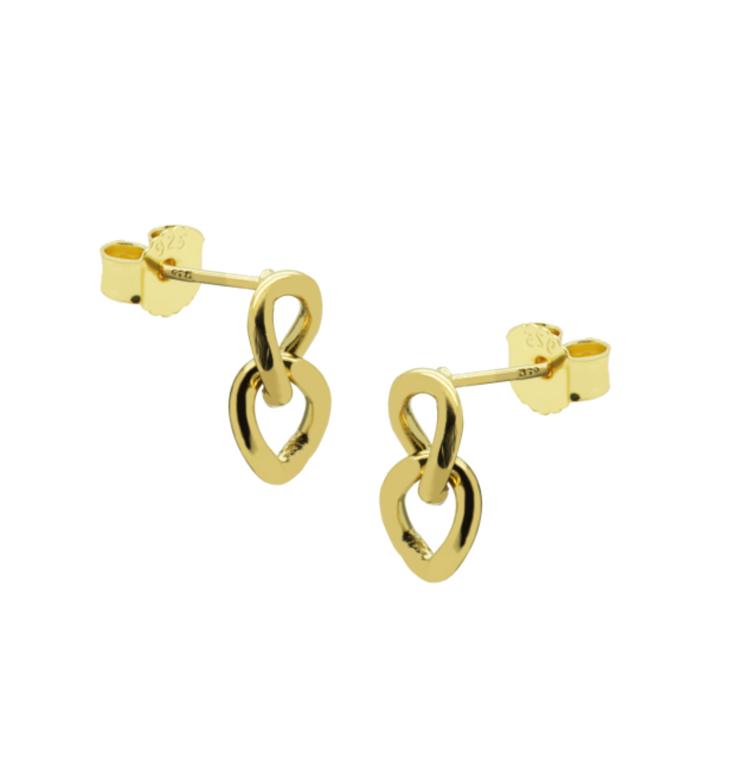 Karma Jewelry oorbellen X106G - Dames Oorbellen - Symbols XL Double Chain - Goud - 14K Gouden Plating