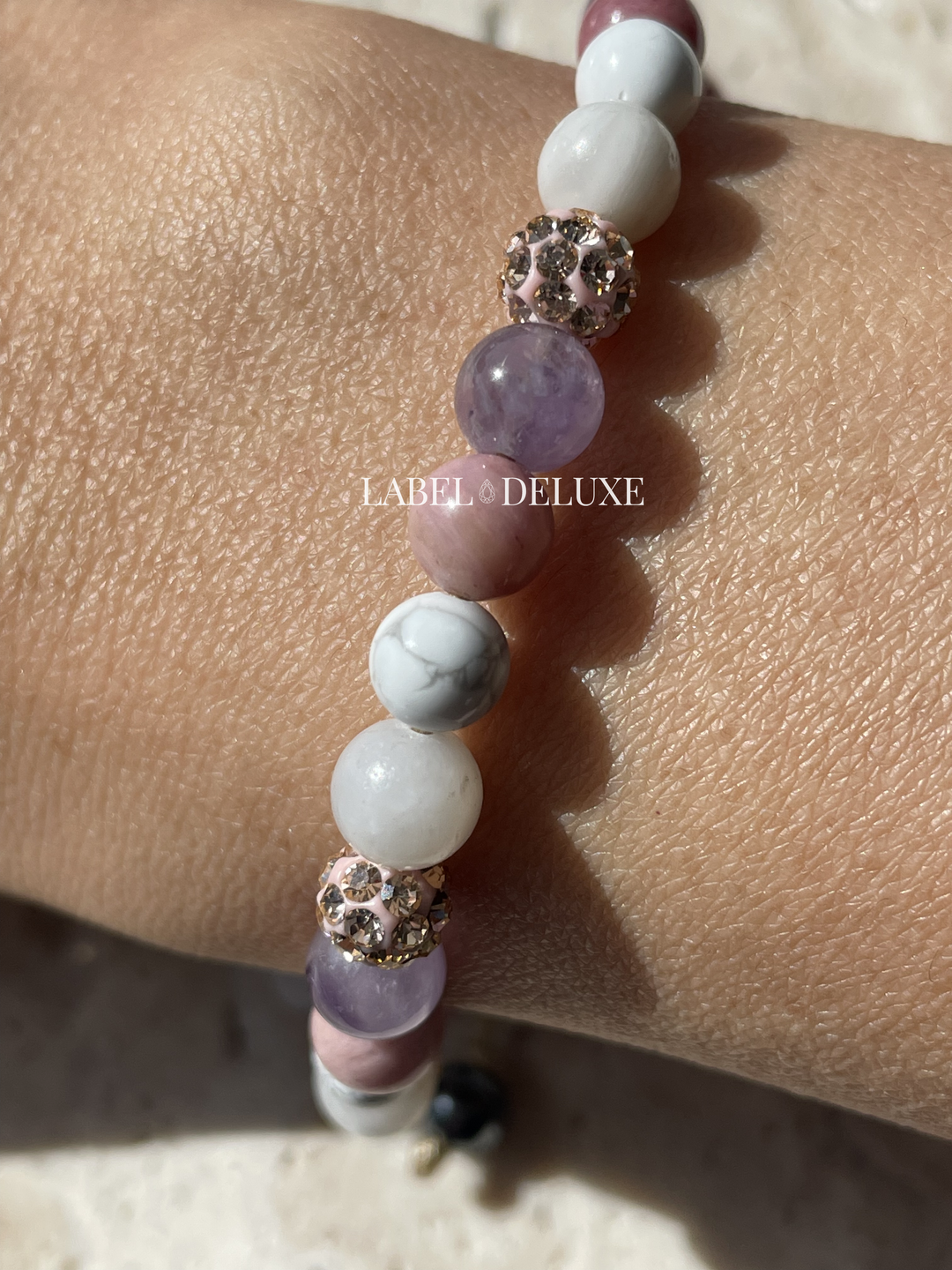 Karma Jewelry 80114 - Kralen Armband Dames - Spiral XS - Meerkleurig - Paars - Verstelbaar - 6 MM - 18.5 + 6 CM