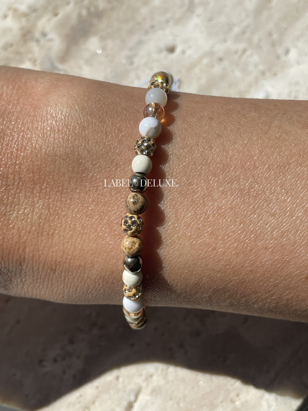 Karma Jewelry Kralenarmband 84693 - Sterling Zilveren Damesarmband - Spiral Mindy - 14K Gouden Plating - Goud/Crystal - XXS - 16,5+6 CM