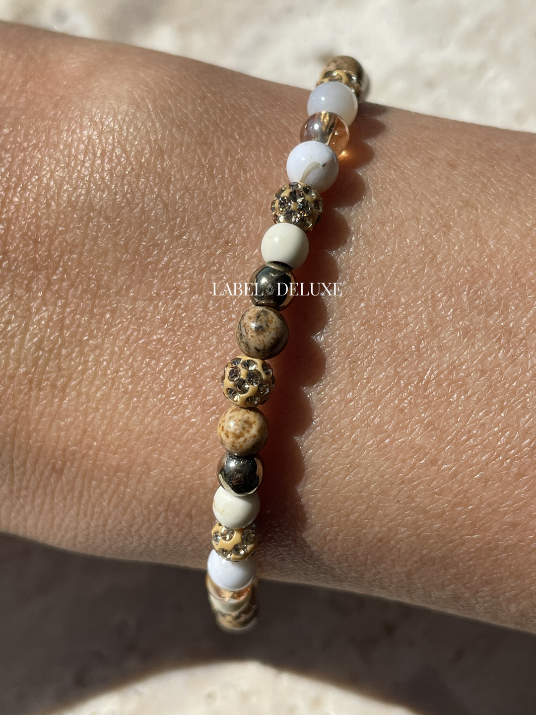 Karma Jewelry Kralenarmband 84693 - Sterling Zilveren Damesarmband - Spiral Mindy - 14K Gouden Plating - Goud/Crystal - XXS - 16,5+6 CM