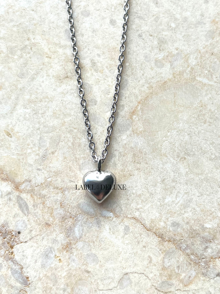 Karma Jewelry T245 - Dames Ketting - 3D Heart - Sterling Zilver - 38/45 CM