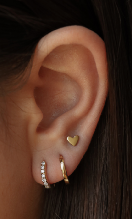 Karma Jewelry earrings M2605_T - Dames Oorbellen - Plain Hoops Round Zirconia - Turquoise / Zilver - 1,3 cm