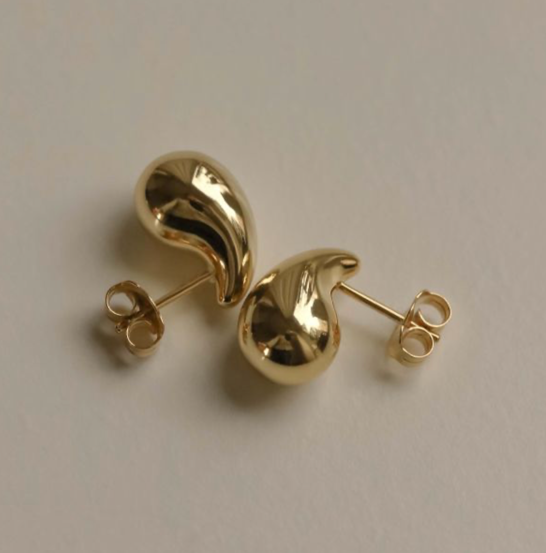 Karma Jewelry X153 - Symbols XL Chunky Drops - Oorbellen Dames - 14K Gouden Plating - Goud kleurig - 16 MM