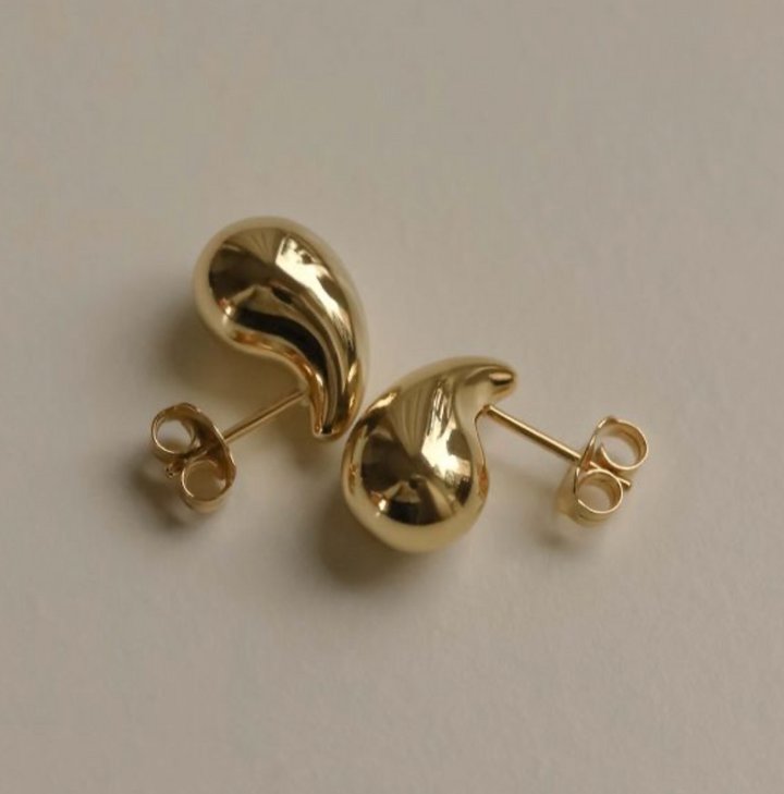 Karma Jewelry X153 - Symbols XL Chunky Drops - Oorbellen Dames - 14K Gouden Plating - Goud kleurig - 16 MM