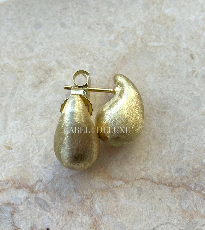 Karma Jewelry X153GP - Symbols XL Chunky Drops Dames Oorbellen - 925 Sterling Zilver - 14K Gouden Plating - Goudkleurig - 16 MM