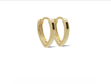 Karma Jewelry earrings H430GP - Dames Oorbellen - Hinged Hoops Hester - Goud - 12mm
