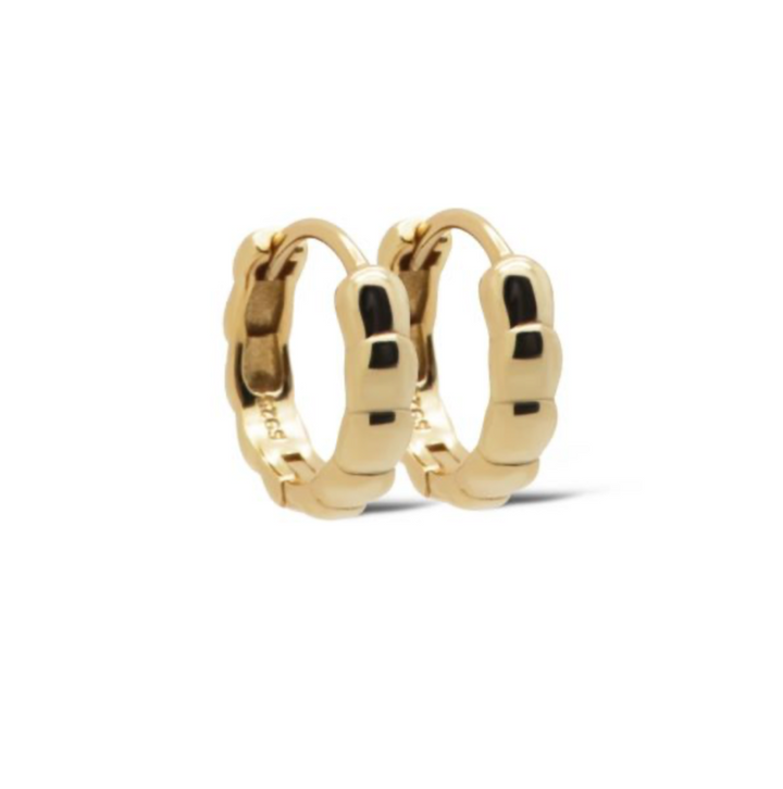 Karma Jewelry earrings H533 - Dames Oorbellen - Hinged Hoops Essy - Goud - 12mm