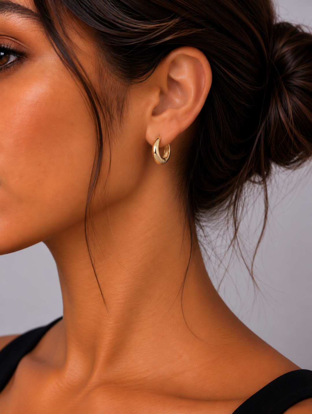 Label Deluxe Bijoux earrings LDLGOopen01 - Dames Oorbellen - Basic Open Earrings - Goud - 1,7 CM