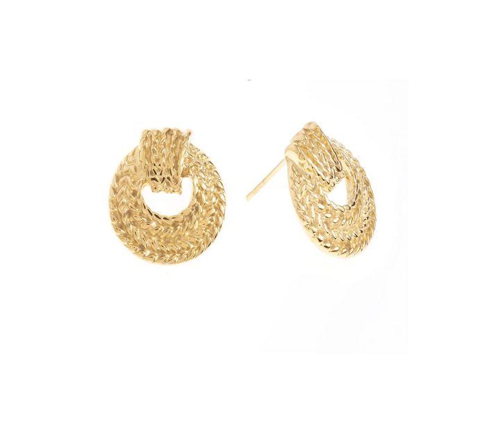 Label Deluxe Bijoux earrings LDLGOknotted01 - Dames Oorbellen - Knotted Earrings - Goud - 1,8 CM