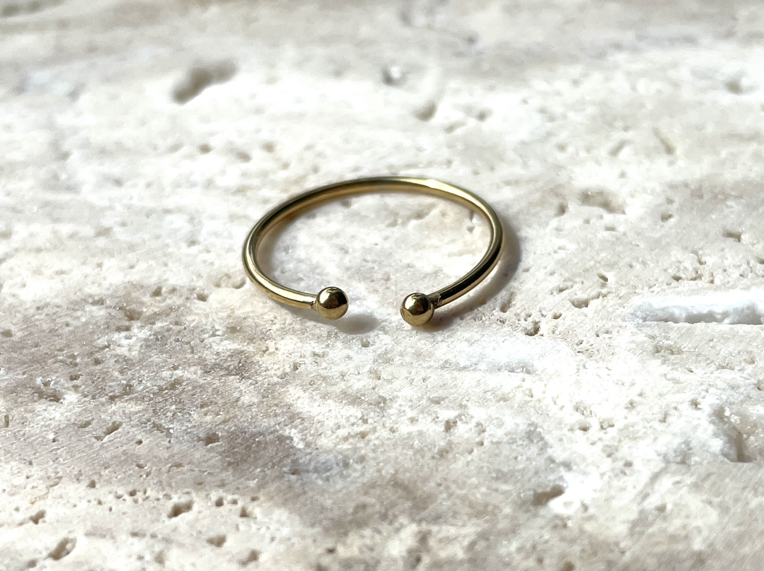 Label Deluxe Bijoux ring PL01G - Dames Ring - Plain - Goud - Verstelbaar