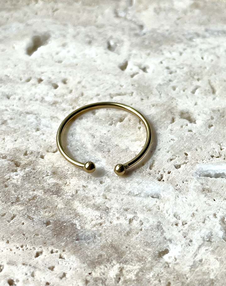 Label Deluxe Bijoux ring PL01G - Dames Ring - Plain - Goud - Verstelbaar